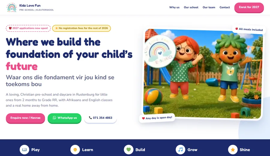 New Kidz Love Fun home page